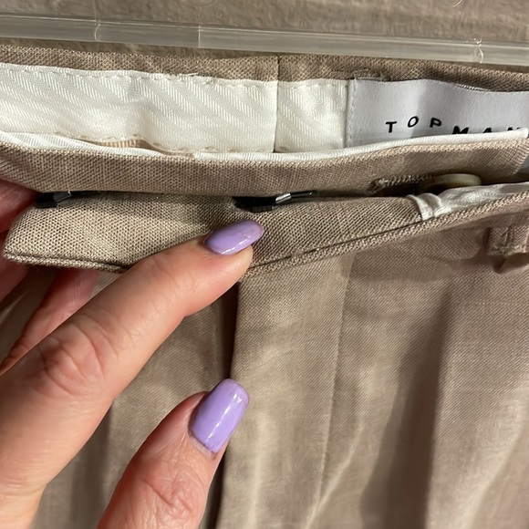 ASOS Topman stone color dressy men’s shorts viscose blend flat front classic fit - Picture 6 of 16